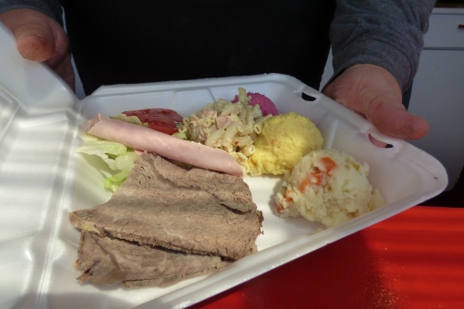 A traditional Newfoundland cold plate. This was delicious! Clayton's Chip Truck, Keels, Bonavista Bay